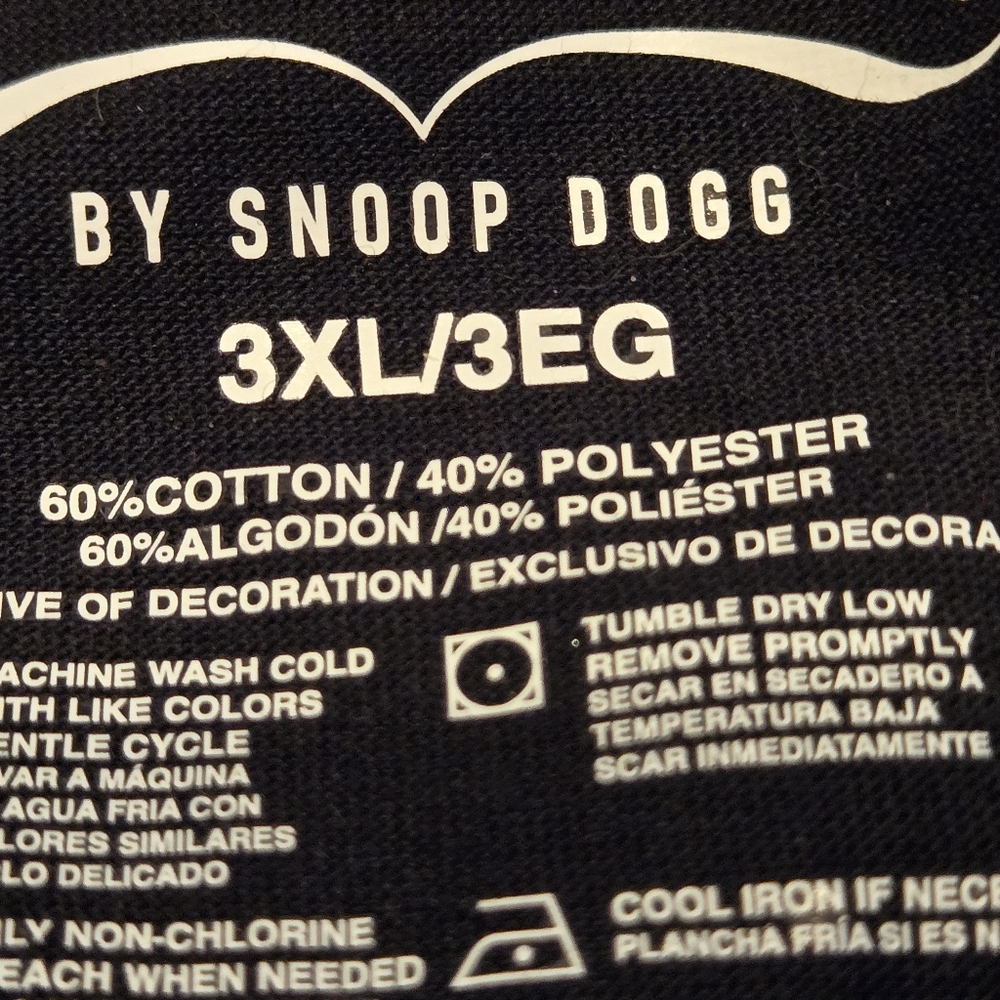 Snoop Dogg black t shirt gold blue red mens size 3X brand new with tags - Picture 7 of 7